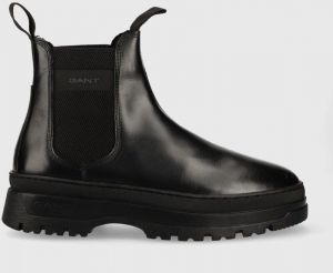 Kožené topánky chelsea Gant St Grip pánske, čierna farba