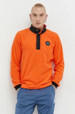 Mikina adidas Originals pánska, oranžová farba, s nášivkou