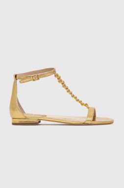 Kožené sandále Lauren Ralph Lauren 802900075001 dámske, zlatá farba