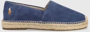 Semišové espadrilky Polo Ralph Lauren CEVIO tmavomodrá farba