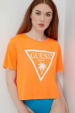 Tričko Guess dámsky, oranžová farba
