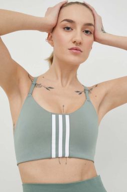 Športová podprsenka adidas Performance Aeroimpact zelená farba