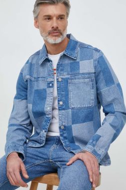 Rifľová košeľa Pepe Jeans Denton pánska, regular, s klasickým golierom