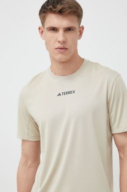 Športové tričko adidas TERREX Multi HM4045 béžová farba, jednofarebné