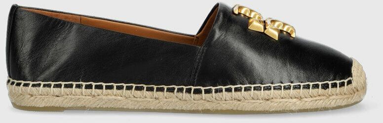 Kožené espadrilky Tory Burch Eleanor Espadrille čierna farba, 86567