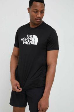 Športové tričko The North Face Reaxion Easy čierna farba, s potlačou