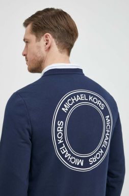 Mikina Michael Kors pánska, tmavomodrá farba, s potlačou