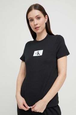 Pyžamové tričko Calvin Klein Underwear čierna farba
