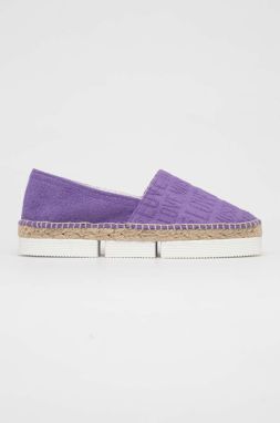 Espadrilky Love Moschino Scarpad Espam 35 fialová farba, na platforme, JA10313G1G