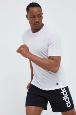 Tréningové tričko adidas Performance Base biela farba, jednofarebné