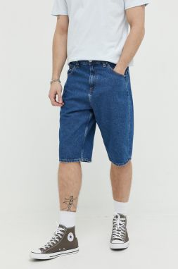 Rifľové krátke nohavice Tommy Jeans pánske