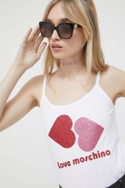 Top Love Moschino dámsky, biela farba