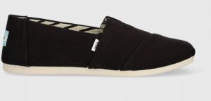 Espadrilky Toms Alpargata čierna farba, 10017732