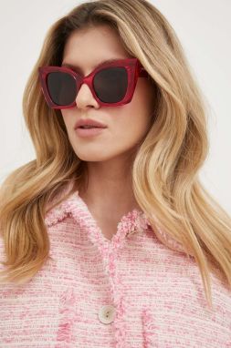 Slnečné okuliare Saint Laurent dámske, ružová farba
