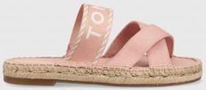 Šľapky Tommy Hilfiger SEASONAL WEBBING SANDAL dámske, ružová farba, FW0FW07181