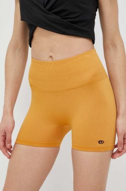 Tréningové šortky Rip Curl žltá farba, jednofarebné, vysoký pás