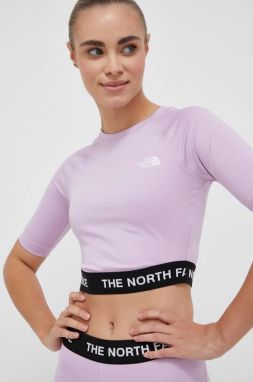 Tréningové tričko The North Face fialová farba