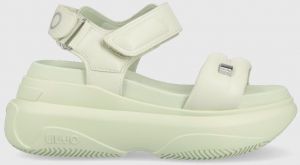 Sandále Liu Jo JUNE 01 dámske, zelená farba, na platforme, BA3045EX014S1331