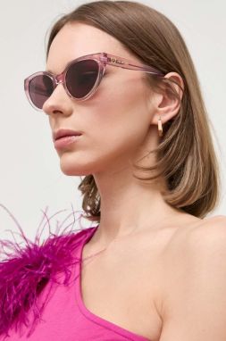 Slnečné okuliare Love Moschino dámske, ružová farba