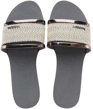 Šľapky Havaianas YOU TRANCOSO PREMIUM dámske, šedá farba, 4146063.5178