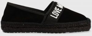 Espadrilky Love Moschino čierna farba, JA10482G0GIG0000