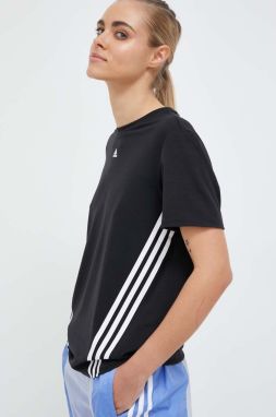 Tréningové tričko adidas Performance Train Icons 3-Stripes čierna farba