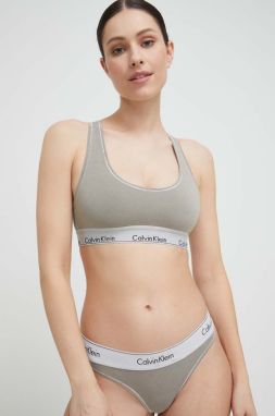 Tangá Calvin Klein Underwear šedá farba