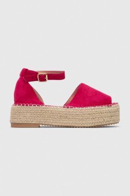 Espadrilky Answear Lab ružová farba, na platforme