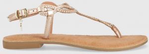 Kožené sandále Mexx Jolene dámske, ružová farba, MXCY012801W