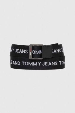 Opasok Tommy Jeans pánsky, čierna farba