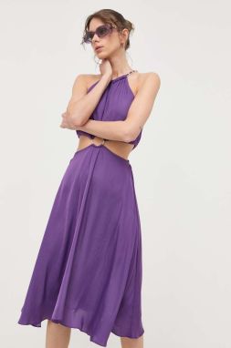 Šaty Morgan fialová farba, mini, áčkový strih