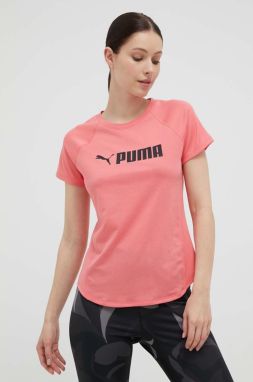 Tréningové tričko Puma Fit Logo ružová farba