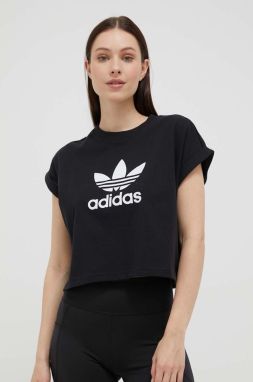 Bavlnené tričko adidas Originals čierna farba