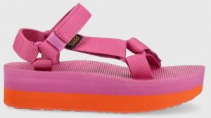 Sandále Teva Flatform Universal dámske, ružová farba, na platforme, 1008844