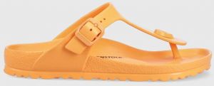 Žabky Birkenstock Gizeh dámske, oranžová farba, na plochom podpätku, 1025599