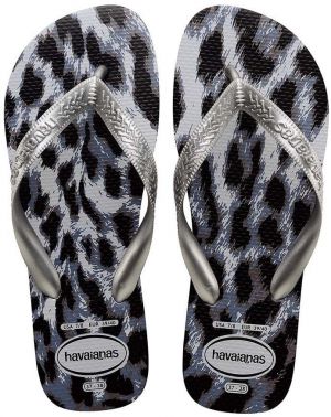 Žabky Havaianas TOP ANIMALS dámske, šedá farba, na plochom podpätku, 4132920.3499