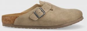 Šľapky Birkenstock Boston pánske, šedá farba, 1023196