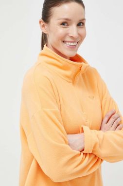 Športová mikina Roxy Tech dámska, oranžová farba, jednofarebná