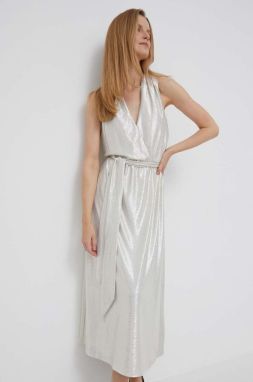 Šaty Lauren Ralph Lauren béžová farba, maxi, áčkový strih