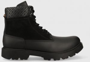 Členkové topánky BOSS Adley pánske, čierna farba, 50498508