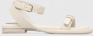 Kožené sandále Patrizia Pepe dámske, béžová farba, 2X0032 L048 W338