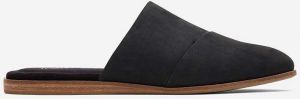 Semišové šľapky Toms Flat 10018987 dámske, čierna farba