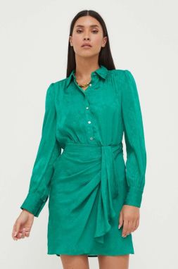 Šaty Morgan zelená farba, mini, rovný strih