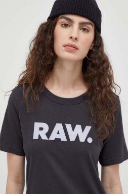 Bavlnené tričko G-Star Raw šedá farba