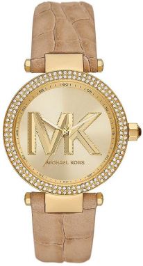 Hodinky Michael Kors dámsky, béžová farba