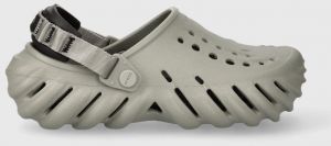 Šľapky Crocs Echo Clog dámske, šedá farba, 207937