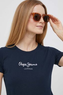 Tričko Pepe Jeans dámsky, tmavomodrá farba