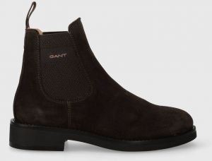 Semišové topánky chelsea Gant Prepdale pánske, hnedá farba, 27643419.G46