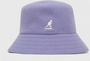 Vlnený klobúk Kangol fialová farba, vlnený