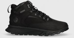Kožené členkové topánky Timberland Mt Lincoln Mid GTX pánske, čierna farba, TB0A61NM0151